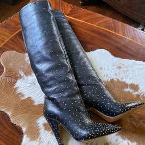 Valentino Knee High Stud Boots